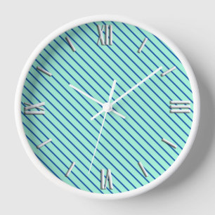 Diagonale instripes - aqua en marine