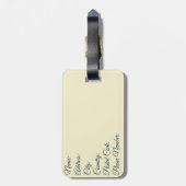 Diagonale kleurrijke retro stijl zonnestralen bagagelabel (Achterkant verticaal)