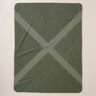 Diagonale Moss Green Sherpa Blanket Deken