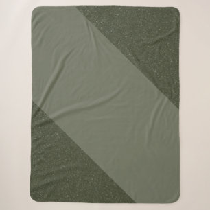 Diagonale Moss Green Sherpa Blanket Deken