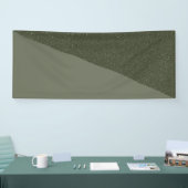 Diagonale Moss Green Textured Banner (Beurs)