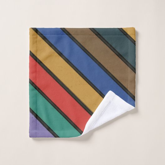 Diagonale multicolore (Gant de toilette)