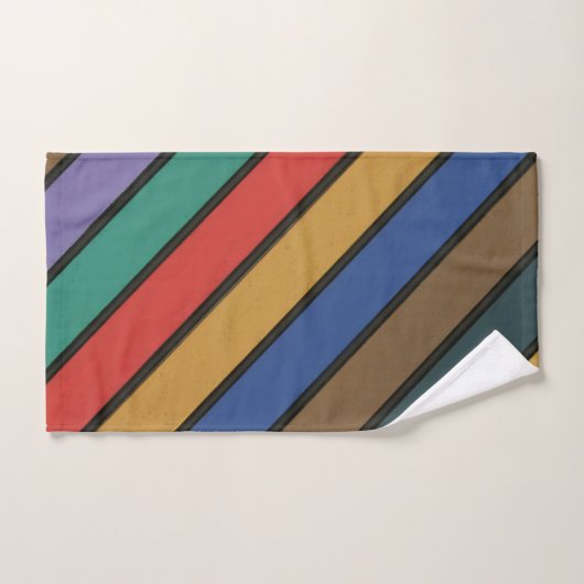 Diagonale multicolore (Serviette à main)