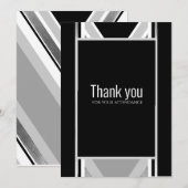 Diagonale noire, grise, métallique rayée merci c (Devant / Derrière)