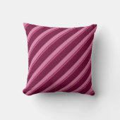 Diagonale Pink Stripes Jeter Oreiller (Recto)