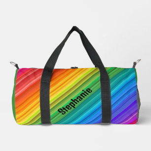 Diagonale Rainbow Stripes Design Bag Plunjezak