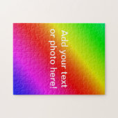 Diagonale regenbooggradiënt rood tot groen legpuzzel (Horizontaal)