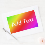 Diagonale regenbooggradiënt rood tot groen rechthoekige sticker (Envelop)