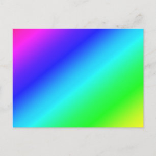 Diagonale regenboogovergang van blauw naar groen briefkaart