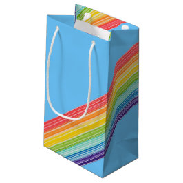 Diagonale regenboogstrepen klein cadeauzakje
