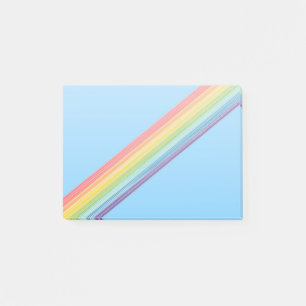 Diagonale regenboogstrepen post-it® notes