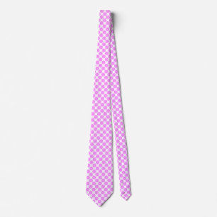 Diagonale spots - Licht Violet op wit Stropdas