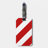 Diagonale staven voor rood en wit bagagelabel (Achterkant verticaal)