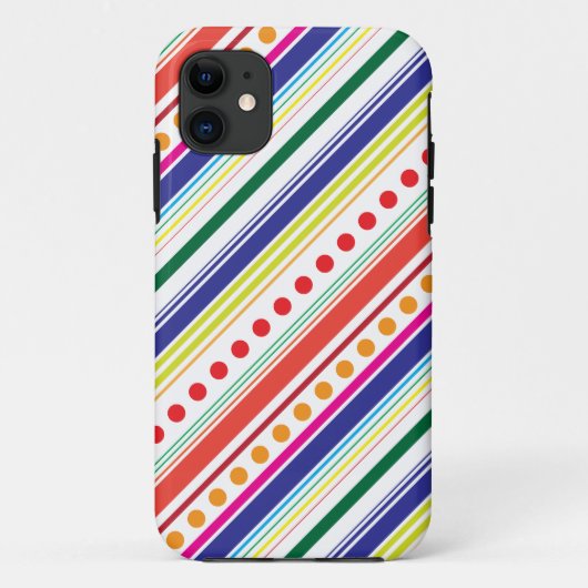 Diagonale Stippen Case-Mate iPhone Case (Achterkant)