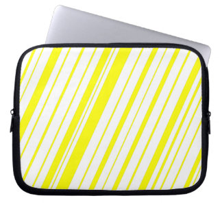 diagonale streep ~geel laptop sleeve