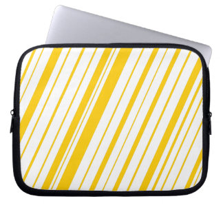 Diagonale streep ~ Goud Laptop Sleeve