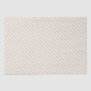 Diagonale strepen Beige Ivoor Tissue Paper Tissuepapier
