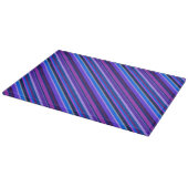 Diagonale strepen in blauw en paars snijplank (Hoek)