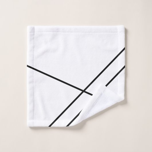 Diagonale strepen op witte badhanddoek set bad handdoek (Wasdoekje)