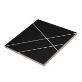 Diagonale strepen op zwart-wit tegeltje (Zijkant)