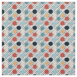 Diagonale strepen Polka Dots Sketch Stof
