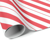 Diagonale strepen van witte en diepe rode snoeprie cadeaupapier (Rol Hoek)