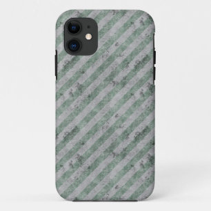 Diagonale strepen voor groene start iPhone 11 hoesje