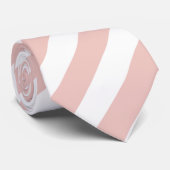 Diagonale strepen voor wit en mosterd Roos Stropdas (Opgerold)