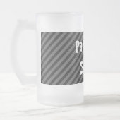 Diagonale strepen voor zwart en grijs matglas bierpul (Links)