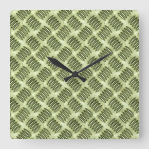 Diagonale textuur van metalen vloerbedekking vierkante klok