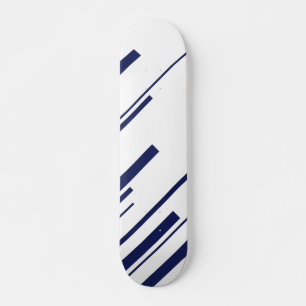 Diagonalen in blauw en wit skateboard