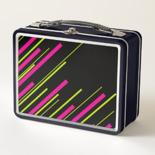 Diagonalen in Lime Green, Hot Pink en Black