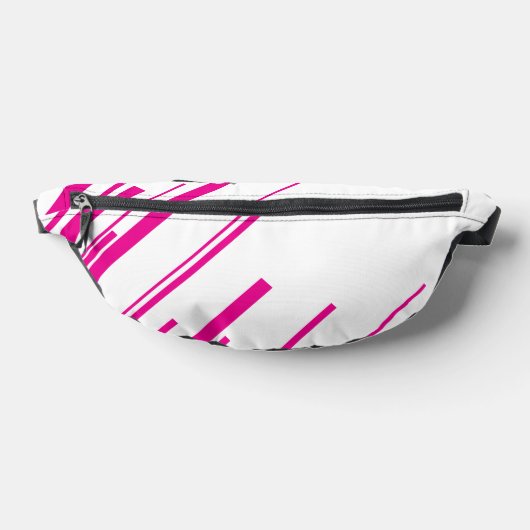Diagonalen in Magenta en Wit Heuptasje (Liggend)