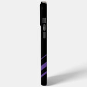 Diagonalen in Paarse en zwart Case-Mate iPhone Case (Achterkant / Links)