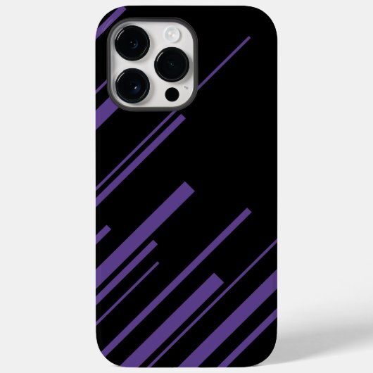 Diagonalen in Paarse en zwart Case-Mate iPhone Case (Achterkant)
