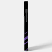 Diagonalen in Paarse en zwart Case-Mate iPhone Case (Achterkant / Links)