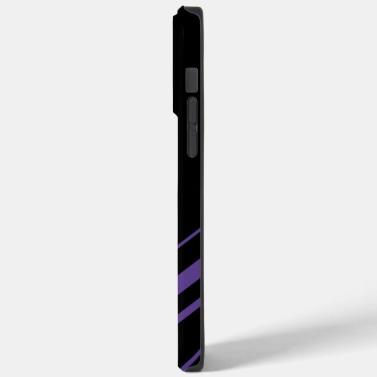 Diagonalen in Paarse en zwart Case-Mate iPhone Case (Achterkant / Links)