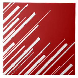 Diagonalen in rood en wit tegeltje