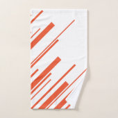 Diagonalen in Sinaasappel en wit Bad Handdoek (Handdoek)