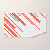Diagonalen in Sinaasappel en wit Bad Handdoek (Handdoek)