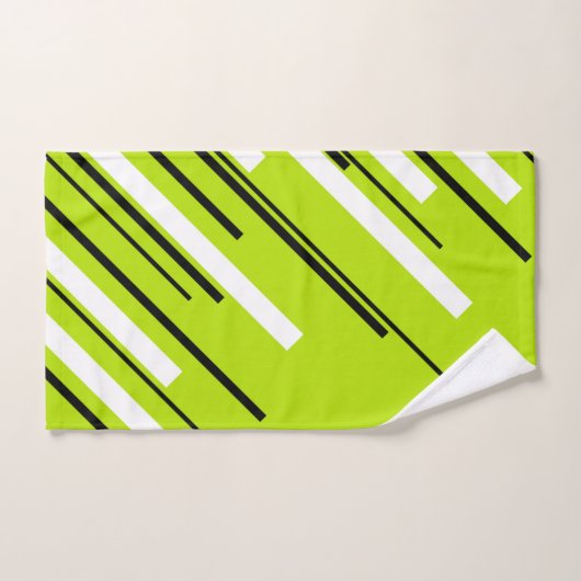 Diagonalen - Lime Green Bad Handdoek (Handdoek)