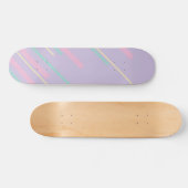 Diagonalen - Pastel Roze, Geel, Paarse en Groen Skateboard (Horizontaal)