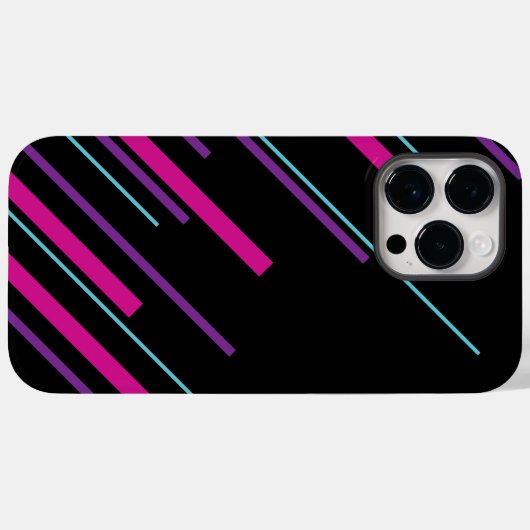 Diagonalen - Roze, Paars, blauw en zwart Case-Mate iPhone Case (Achterkant (horizontaal))