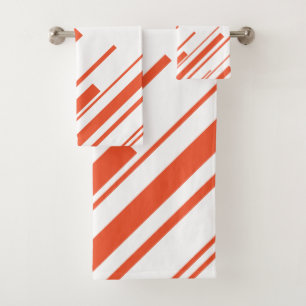 Diagonales en orange et blanc