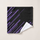 Diagonales en violet et noir (Gant de toilette)