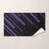 Diagonales en violet et noir (Serviette à main)