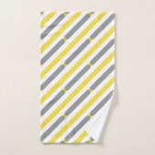 Diagonales grises et jaunes (Serviette à main)