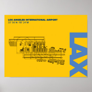 Diagram-Poster Los Angeles Airport (LAX) Poster