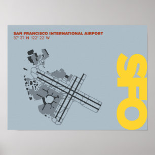 Diagram-Poster San Francisco Airport (SFO) Poster