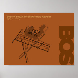 Diagram-Poster van Boston Airport (BOS) Poster